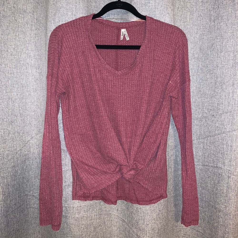 Rose Waffle Knit Sweater